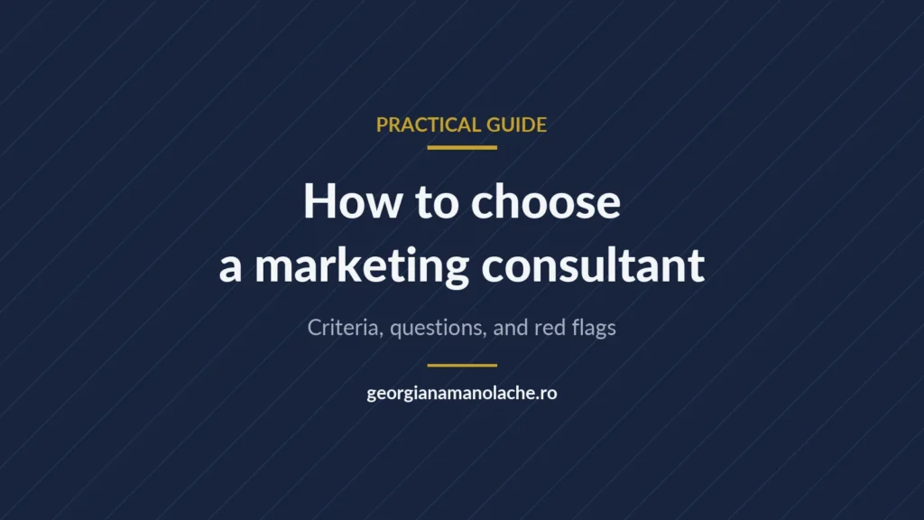How to choose a marketing consultant in Romania