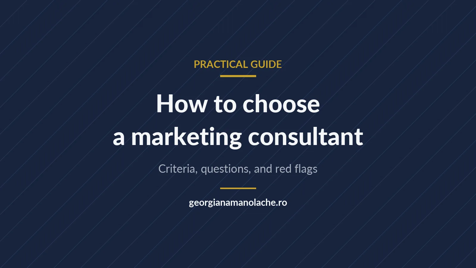 How to Choose a Marketing Consultant in Romania (2026)