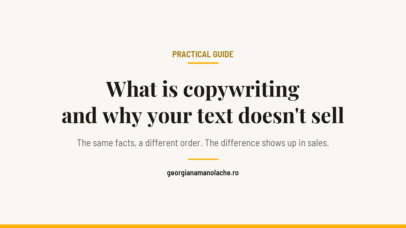 What is copywriting and why your text doesn’t sell