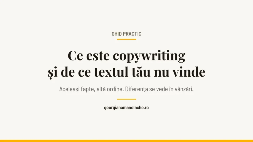 Ce este copywriting și de ce textul tău nu vinde