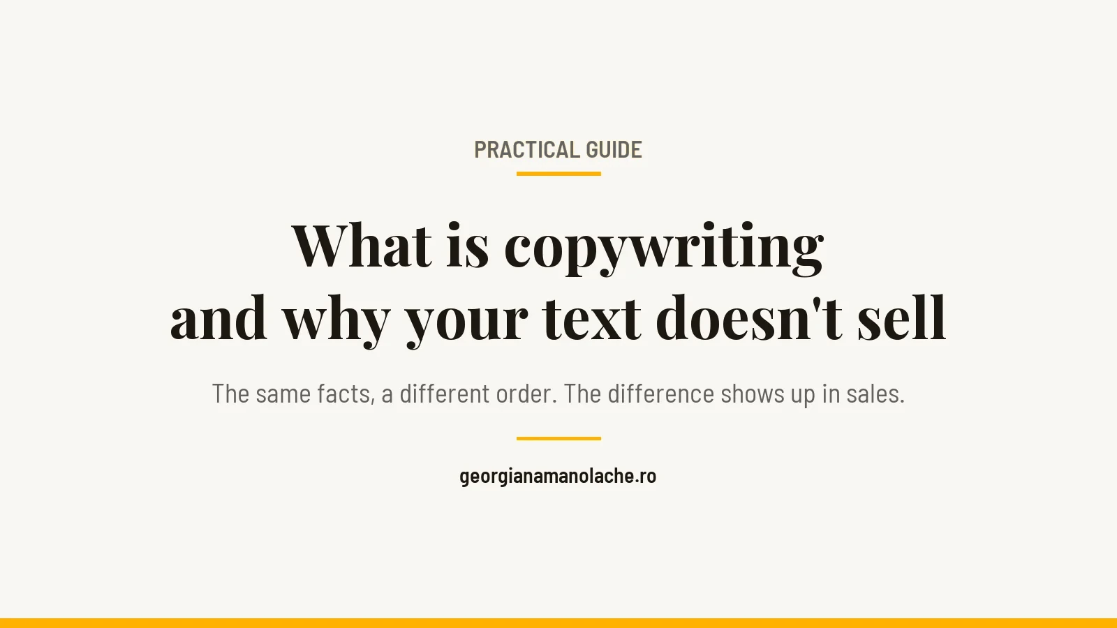 What is copywriting and why your text doesn’t sell